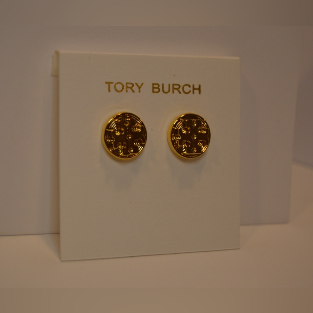 Tory Burch ‘Golden Livia Stud’ Earrings. Brand New.